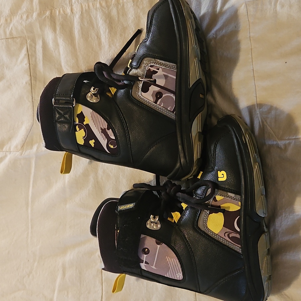 Kids Black and Yellow Winter Rain & Snow Boots
